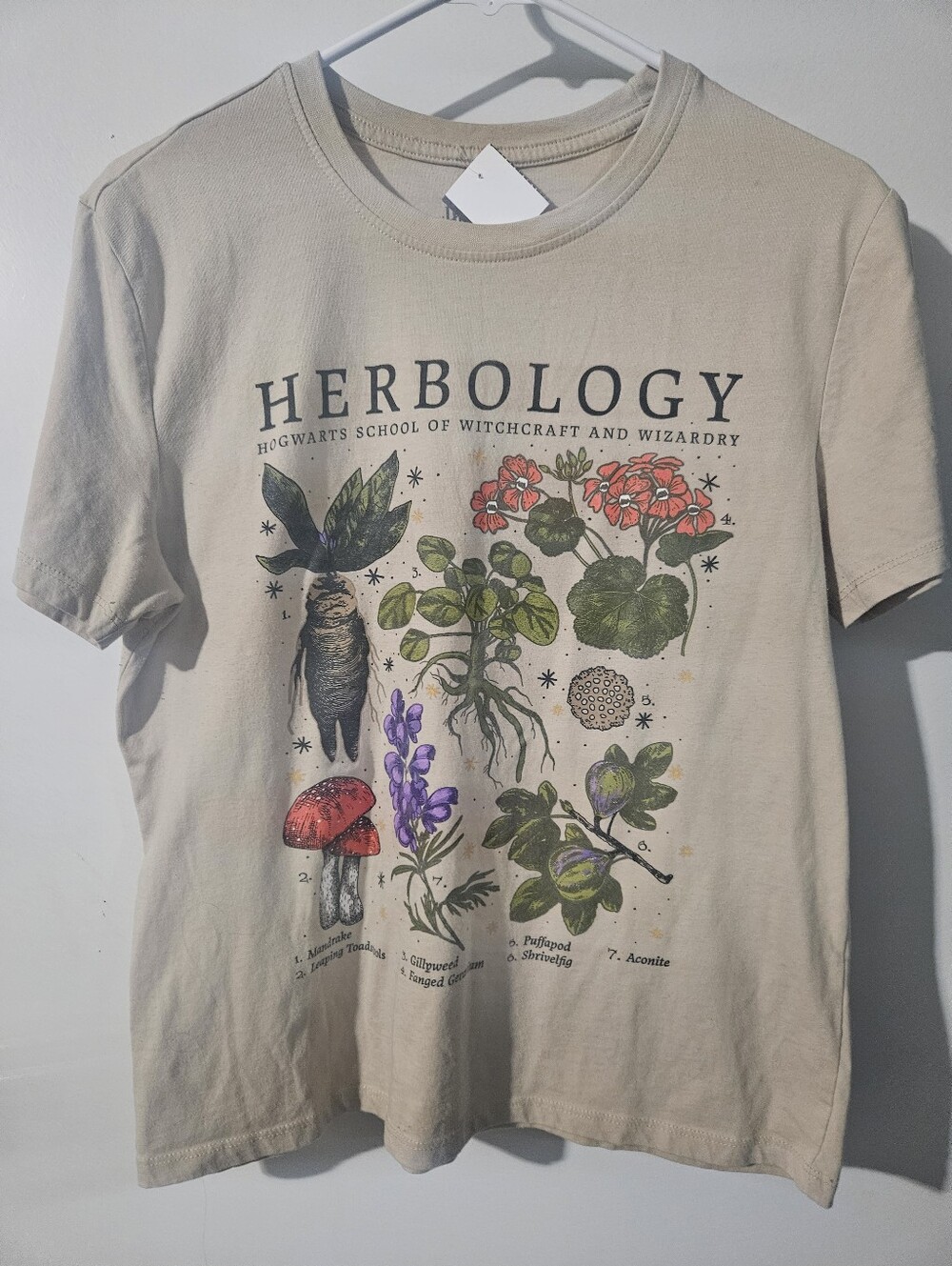 Herbology Harry Potter Graphic Short-Sleeve T-Shirt - Beige